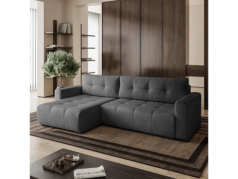 Hoekbank VIENNA - stijl, comfort en functionaliteit Grafiet Links