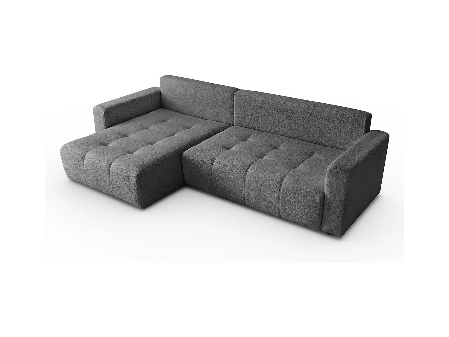 Canapé d'angle VIENNA - style, confort et fonctionnalité Graphite Gauche