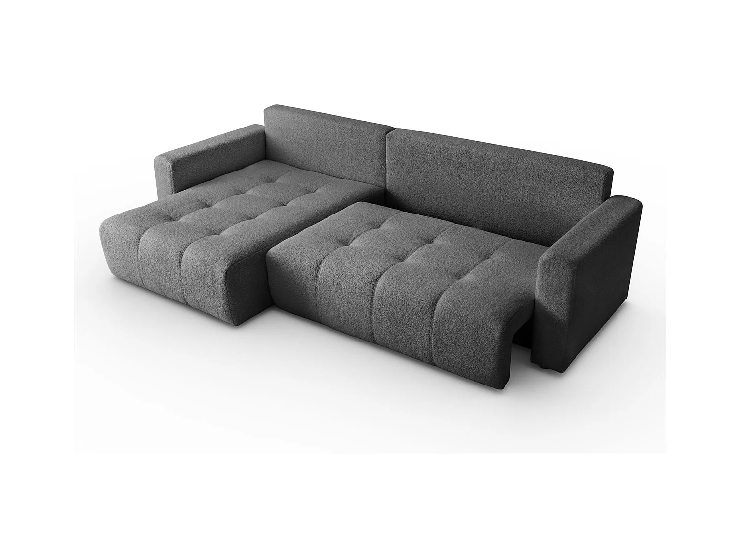 Canapé d'angle VIENNA - style, confort et fonctionnalité Graphite Gauche