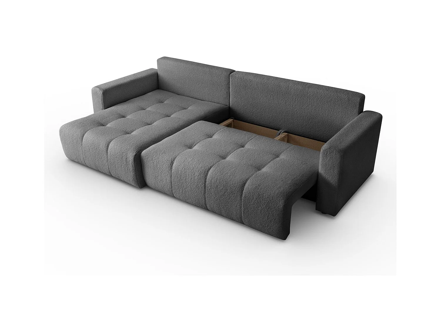 Canapé d'angle VIENNA - style, confort et fonctionnalité Graphite Gauche