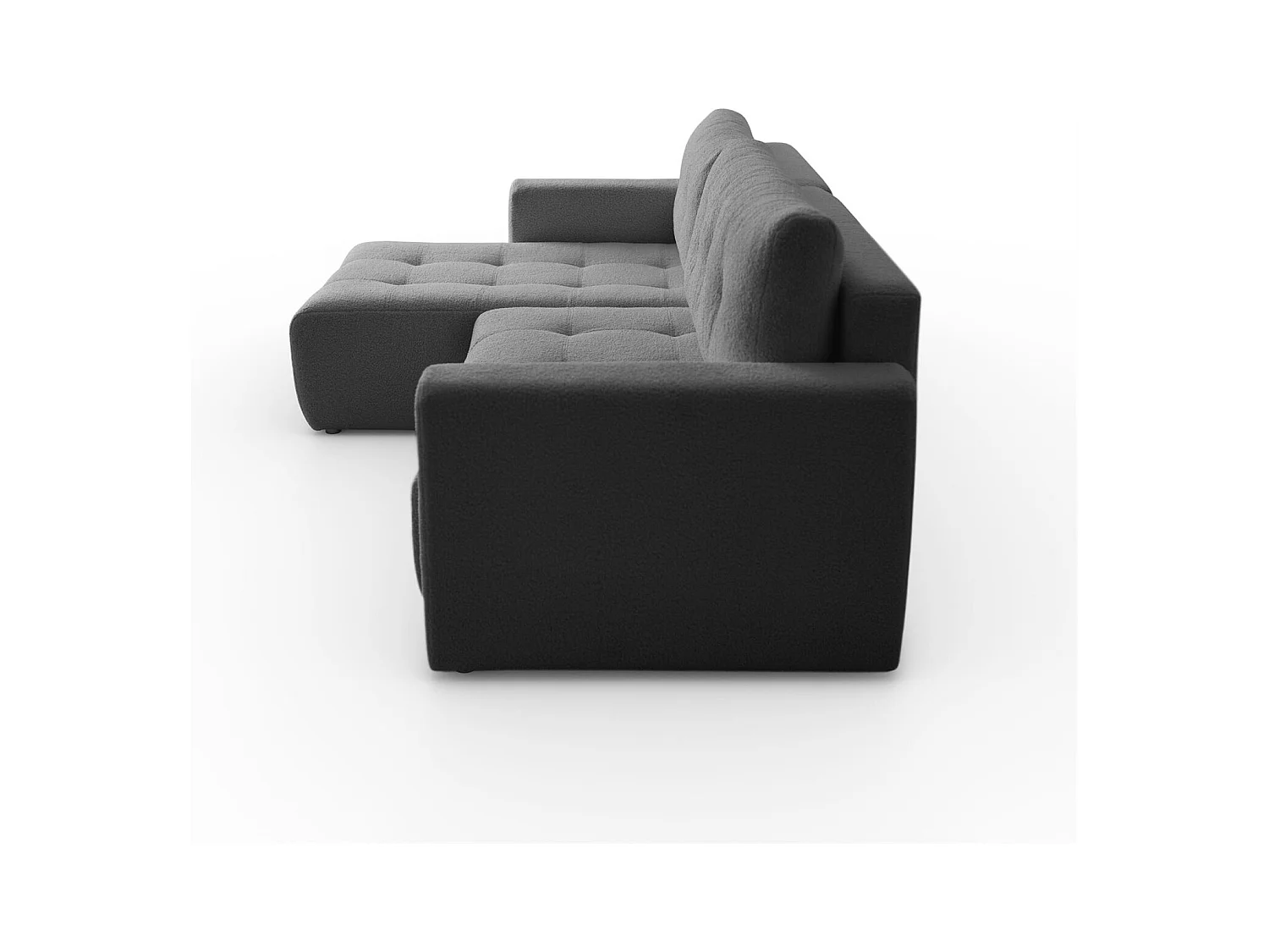 Canapé d'angle VIENNA - style, confort et fonctionnalité Graphite Gauche