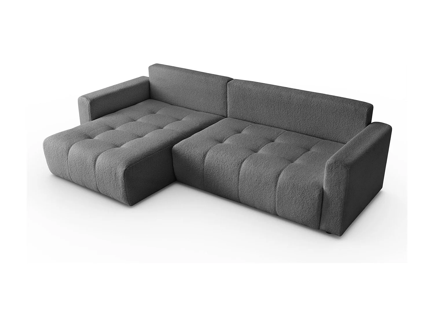 Canapé d'angle VIENNA - style, confort et fonctionnalité Graphite Gauche