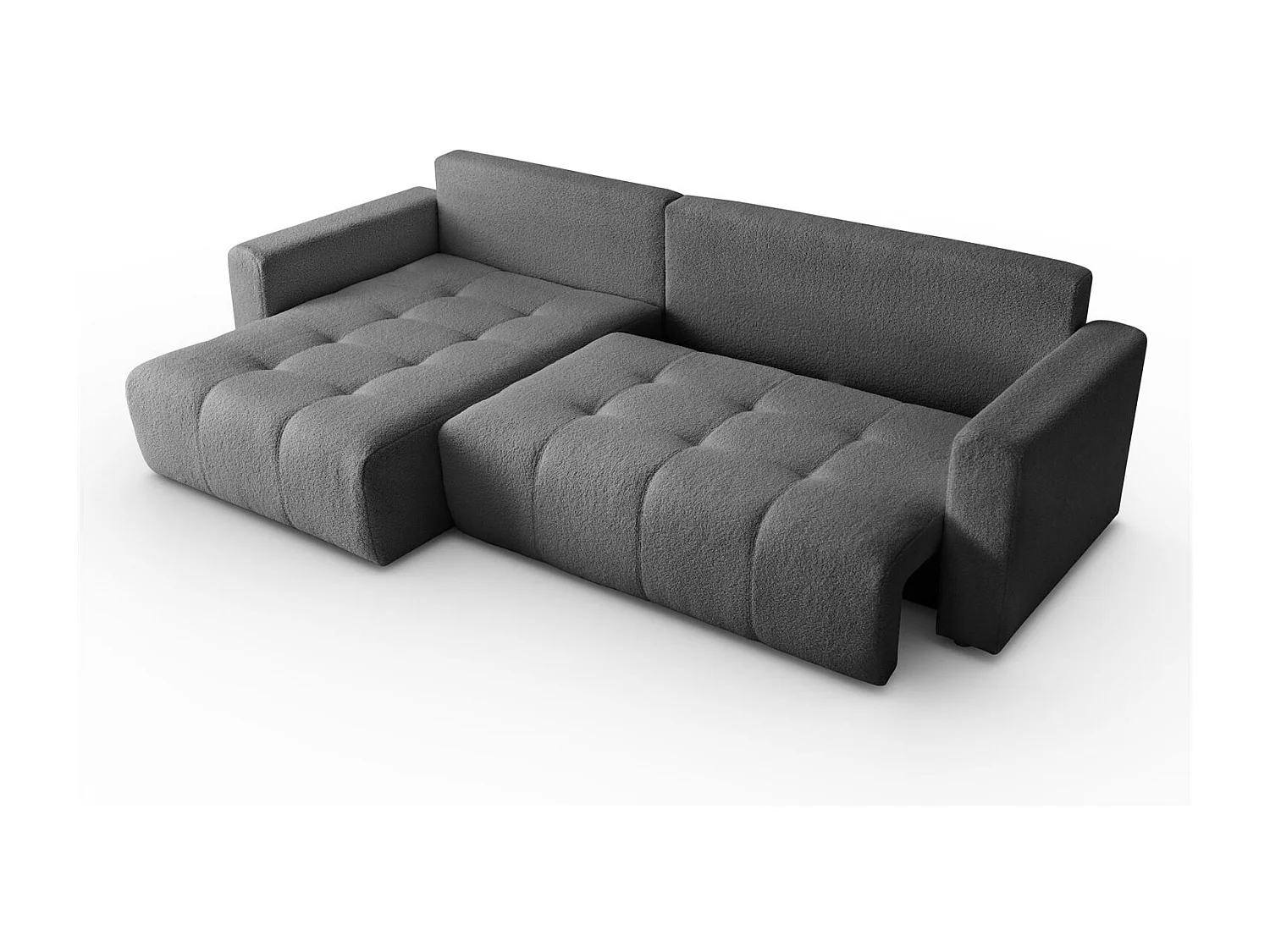 Canapé d'angle VIENNA - style, confort et fonctionnalité Graphite Gauche