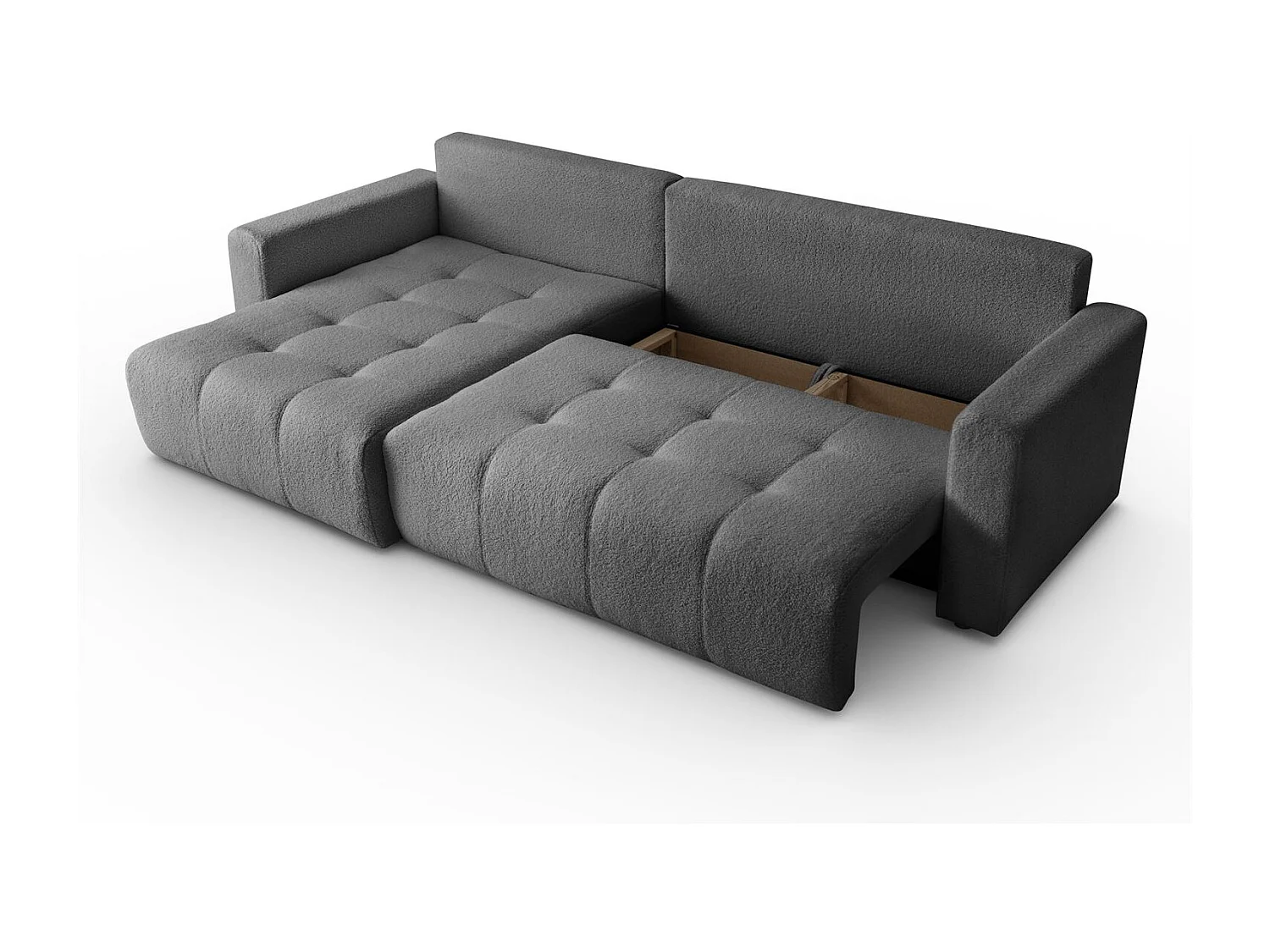 Canapé d'angle VIENNA - style, confort et fonctionnalité Graphite Gauche