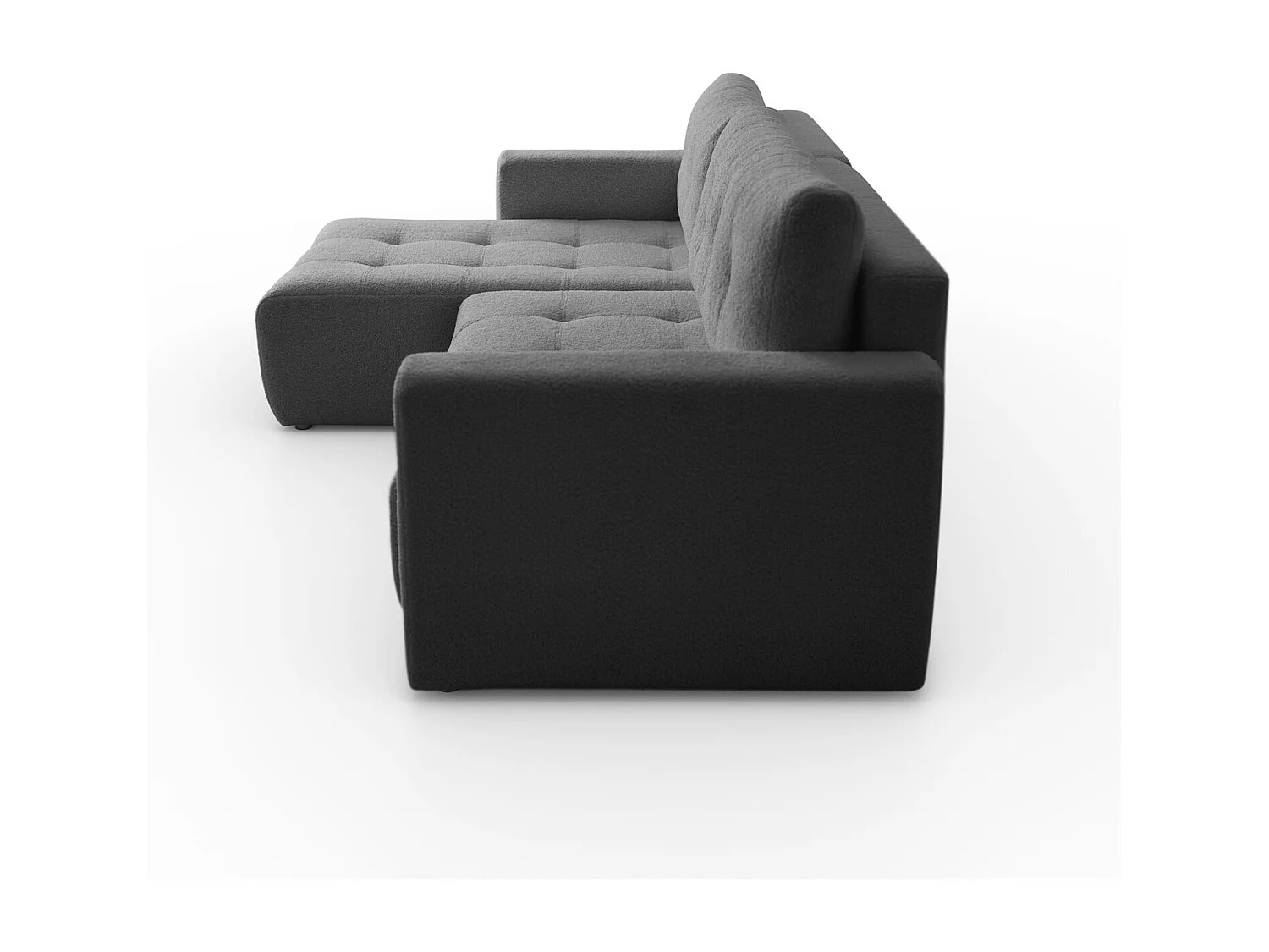 Canapé d'angle VIENNA - style, confort et fonctionnalité Graphite Gauche