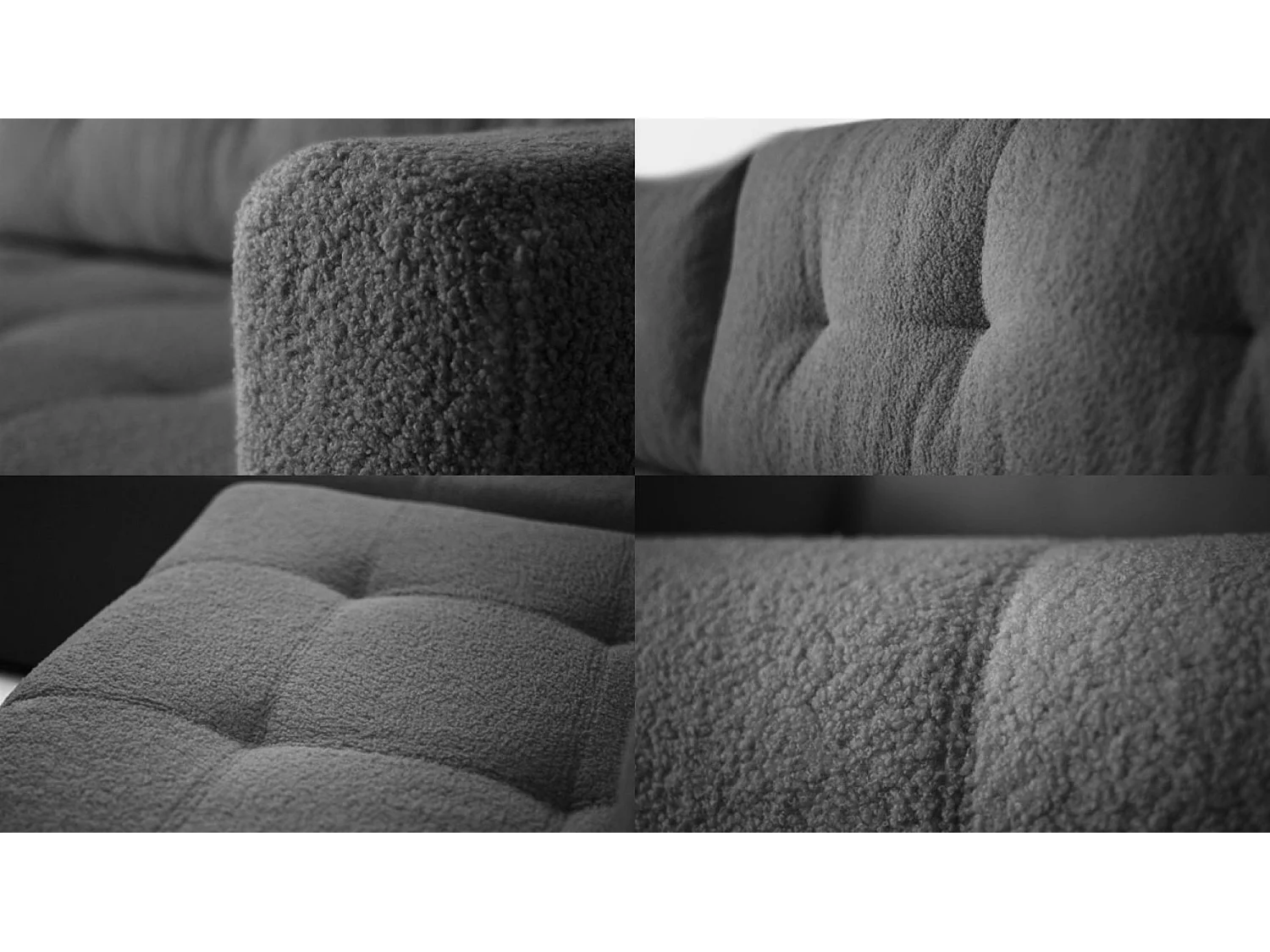 Canapé d'angle VIENNA - style, confort et fonctionnalité Graphite Gauche