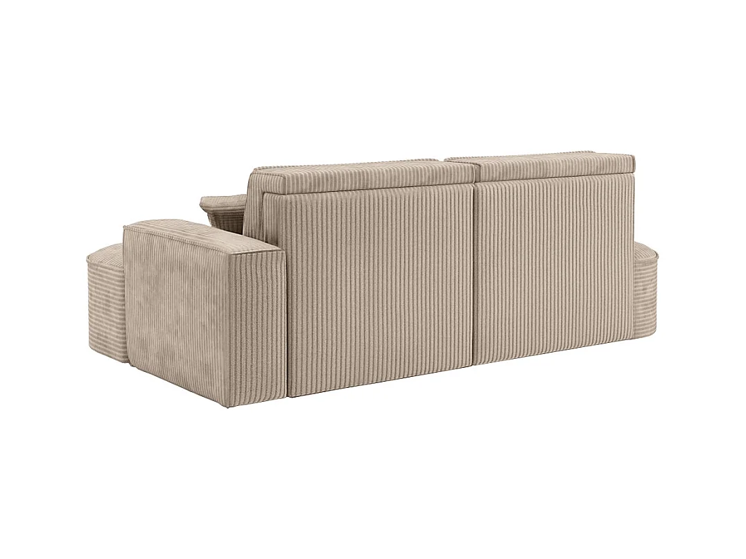 Ecksofa Modena Pro - Komfort und Stil in modernem Design stoff Poso Dunkelbeige Rechts
