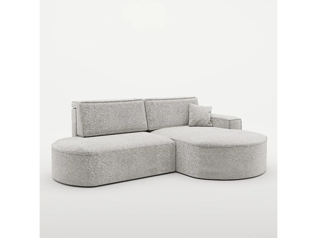 Canapé d'angle Modena Pro - confort et style dans un design moderne tissu Arena Light Grey Right