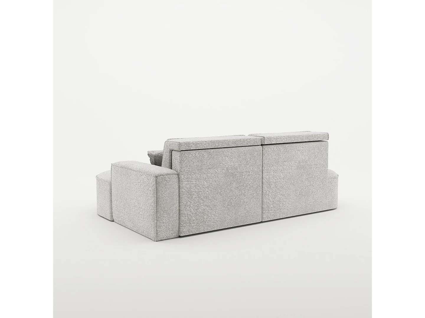 Canapé d'angle Modena Pro - confort et style dans un design moderne tissu Arena Light Grey Right