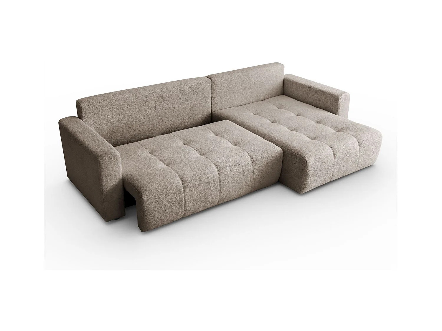 Canapé d'angle VIENNA - style, confort et fonctionnalité Beige Droite
