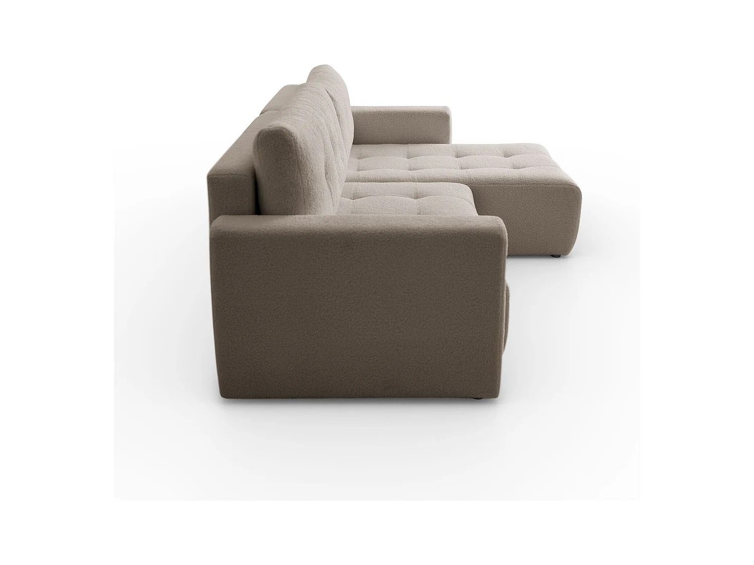 Canapé d'angle VIENNA - style, confort et fonctionnalité Beige Droite