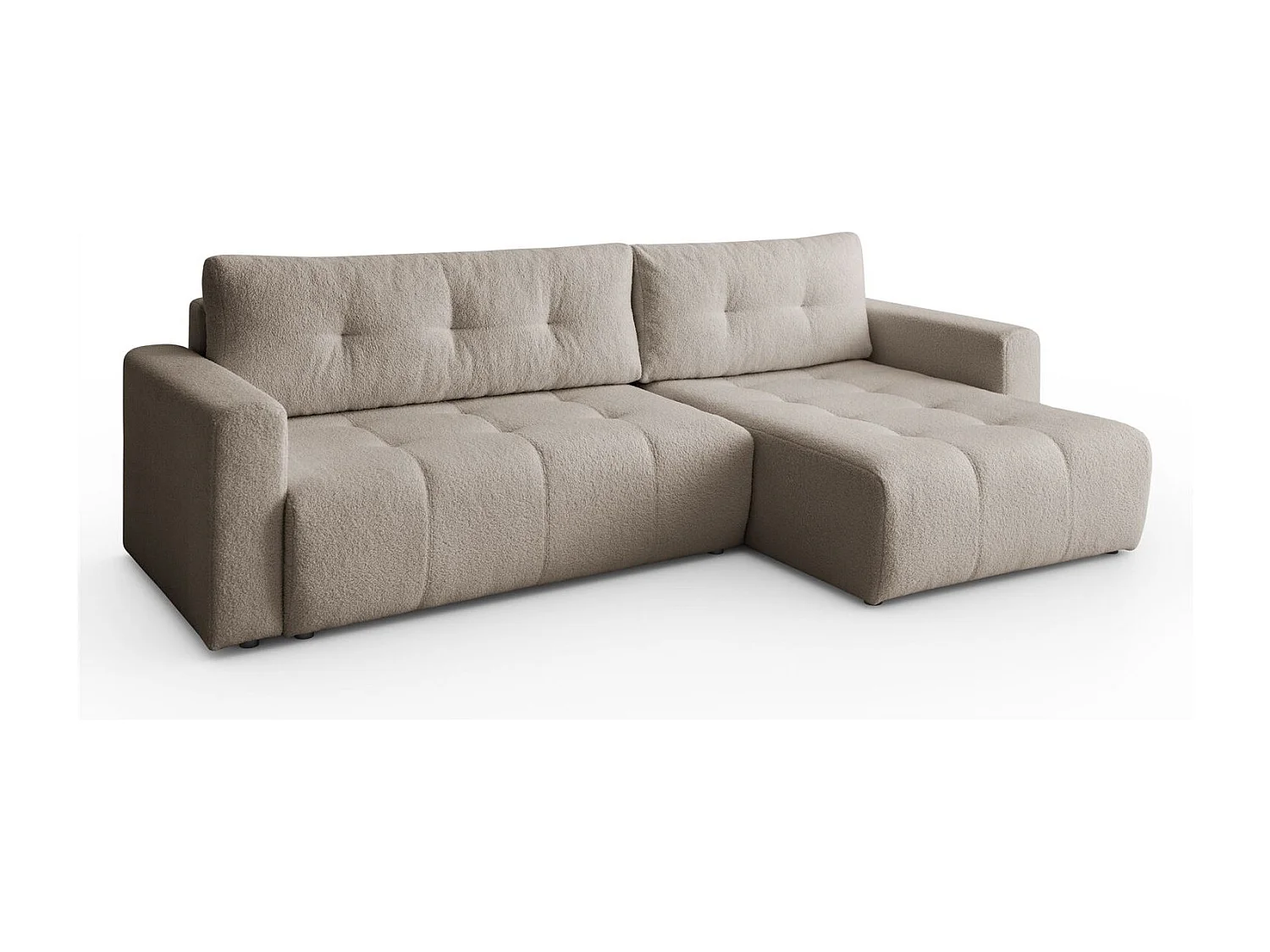 Canapé d'angle VIENNA - style, confort et fonctionnalité Beige Droite