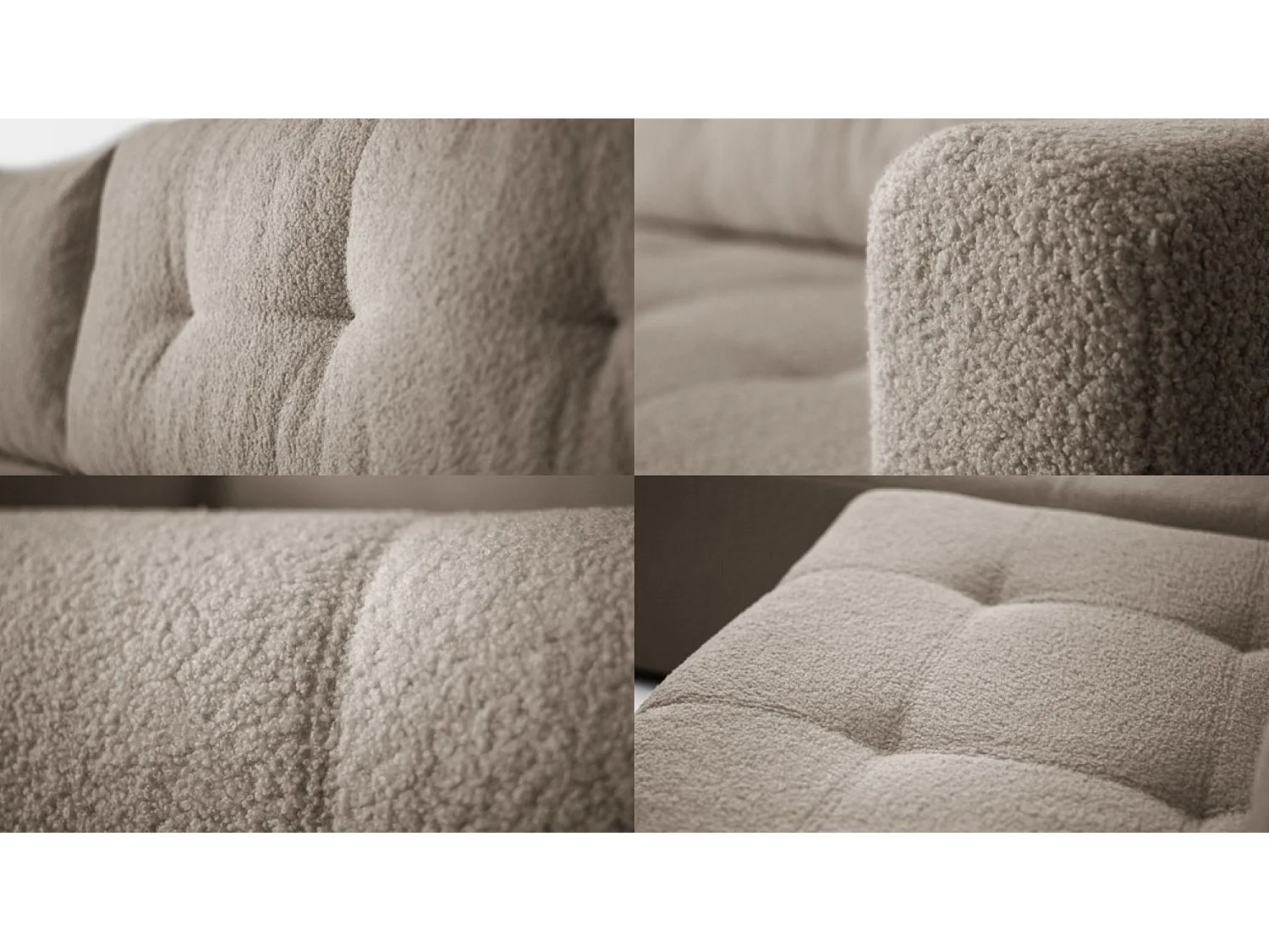 Canapé d'angle VIENNA - style, confort et fonctionnalité Beige Droite