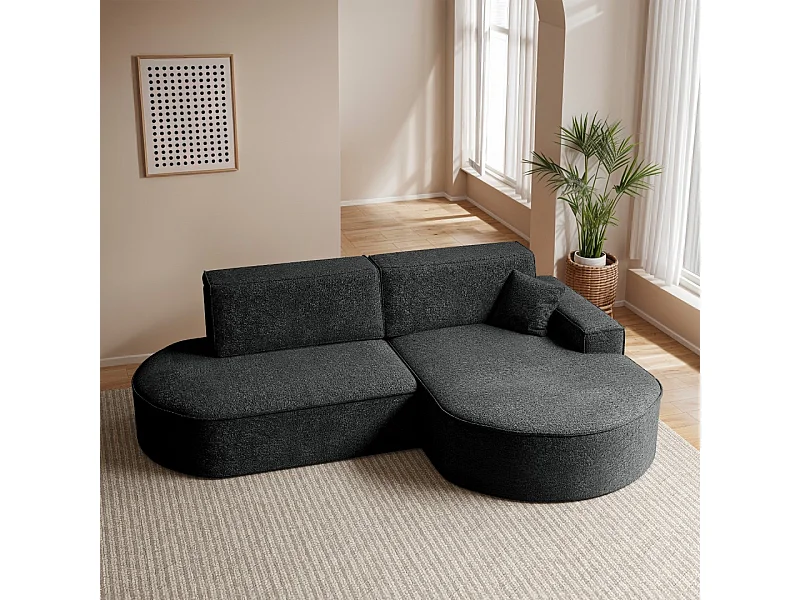 Hoekbank Modena Pro - comfort en stijl in een moderne designstof Arena Graphite Right