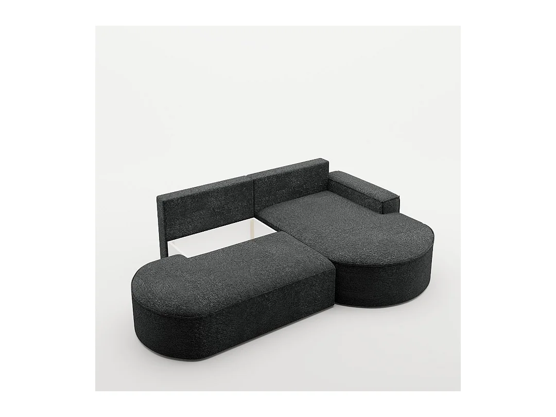 Canapé d'angle Modena Pro - confort et style dans un design moderne tissu Arena Graphite Droite