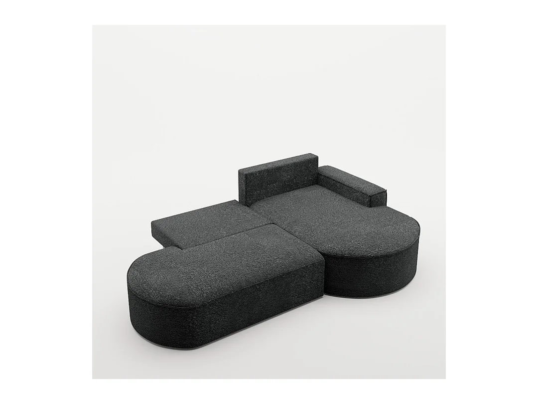 Canapé d'angle Modena Pro - confort et style dans un design moderne tissu Arena Graphite Droite