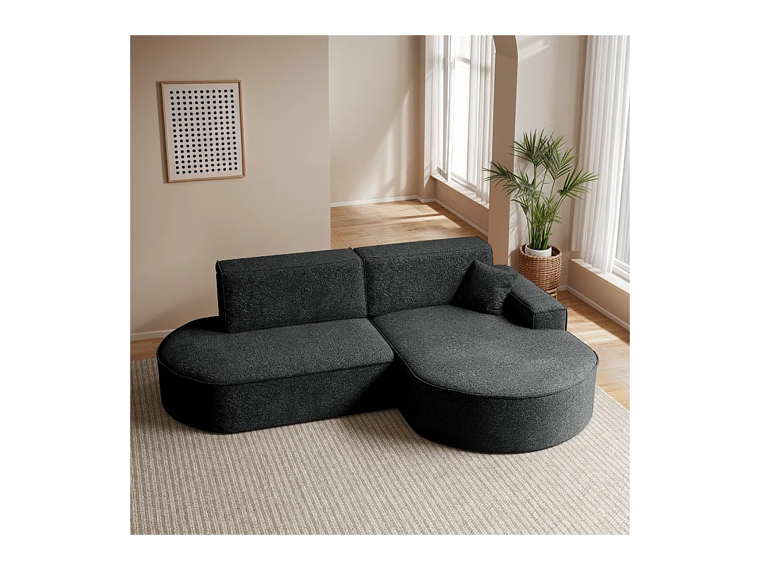 Canapé d'angle Modena Pro - confort et style dans un design moderne tissu Arena Graphite Droite