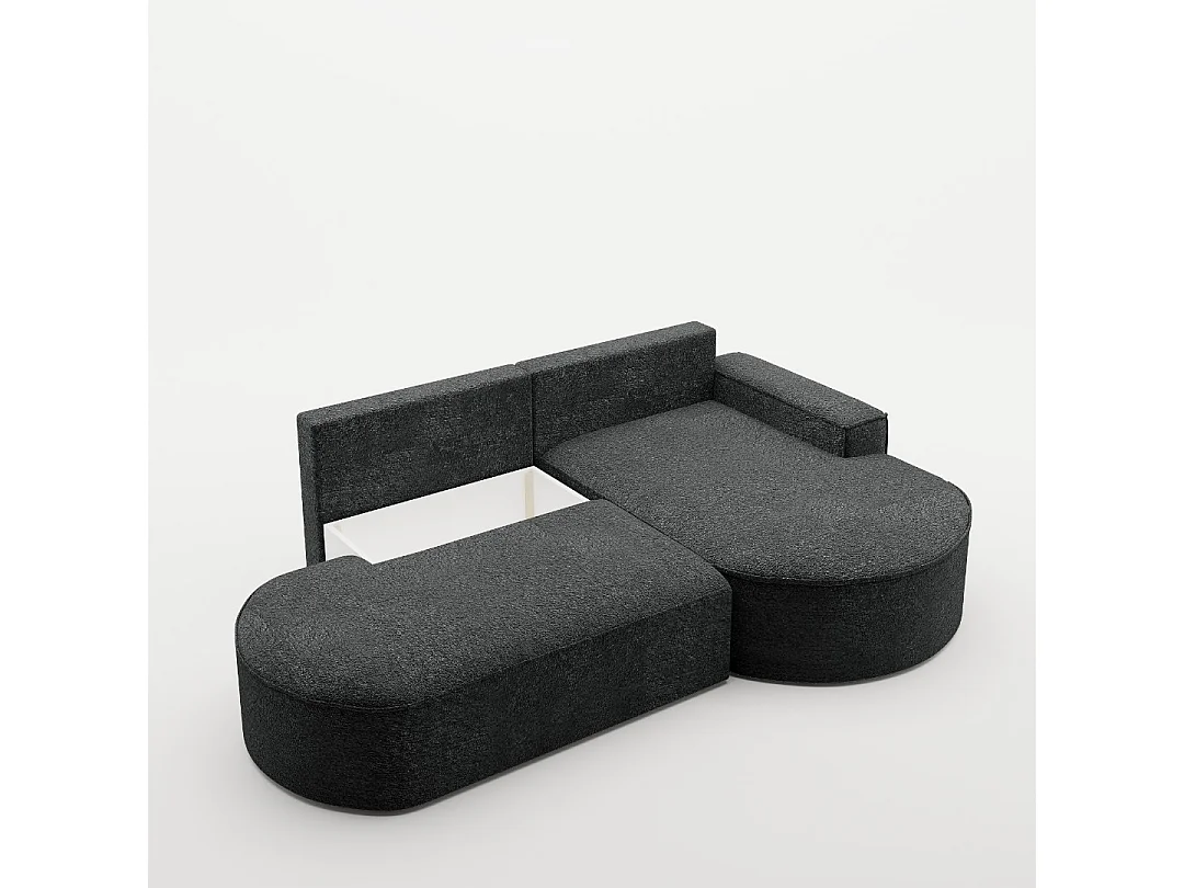 Canapé d'angle Modena Pro - confort et style dans un design moderne tissu Arena Graphite Droite