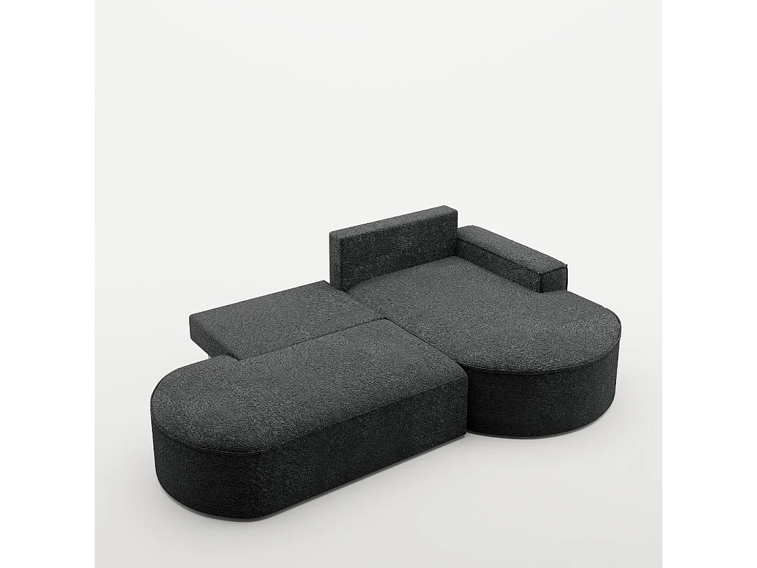 Canapé d'angle Modena Pro - confort et style dans un design moderne tissu Arena Graphite Droite