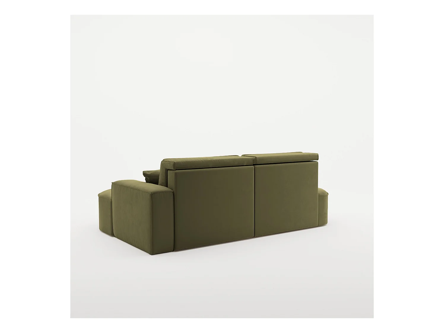 Canapé d'angle Modena Pro - Confort et style dans un tissu design moderne Salvador Olive Right
