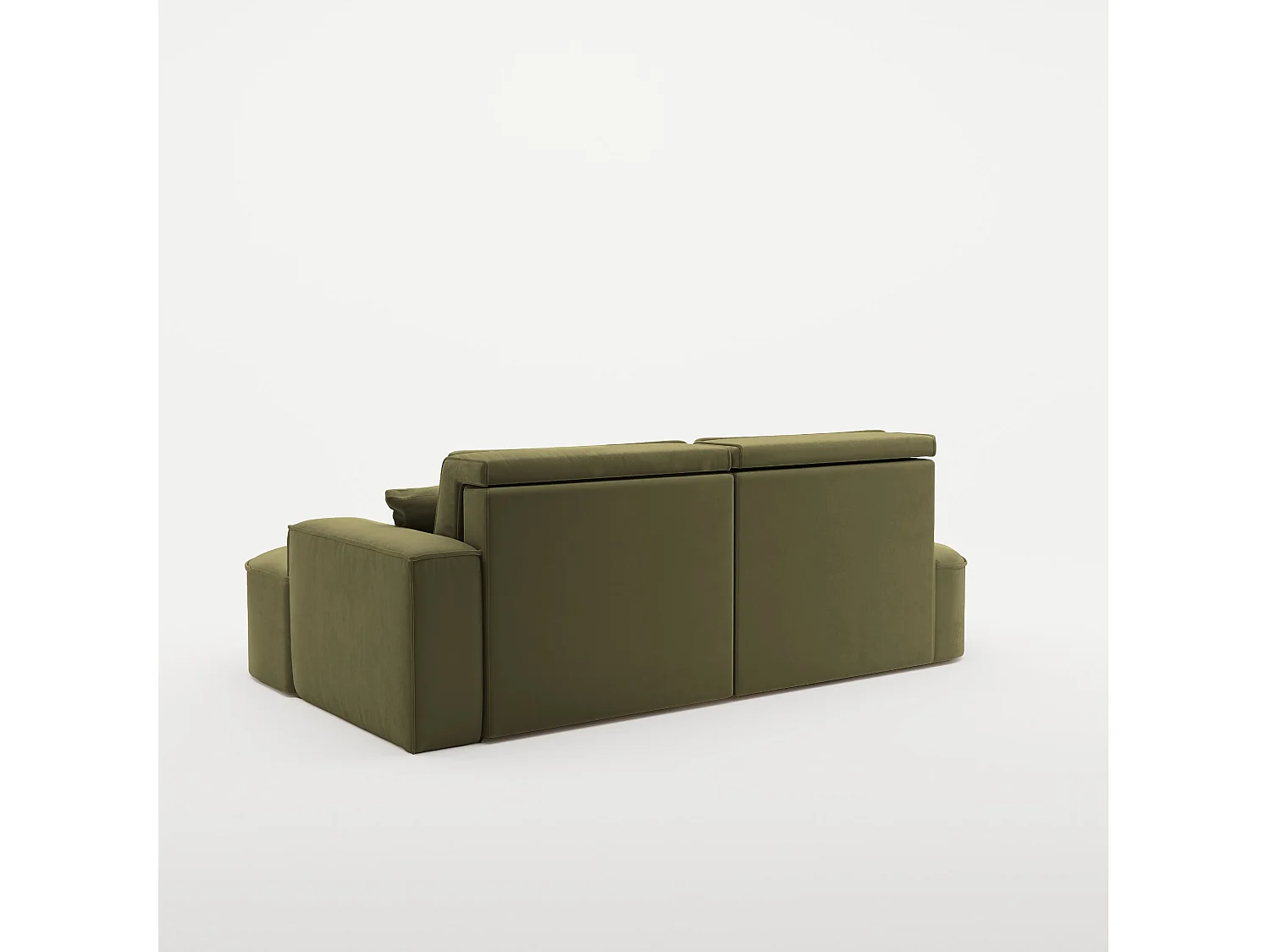 Canapé d'angle Modena Pro - Confort et style dans un tissu design moderne Salvador Olive Right