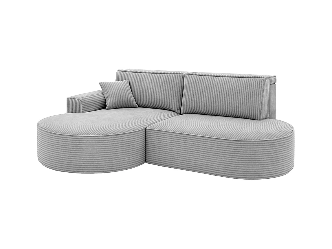 Ecksofa Modena Pro - Komfort und Stil in modernem Design stoff Poso Silber Links