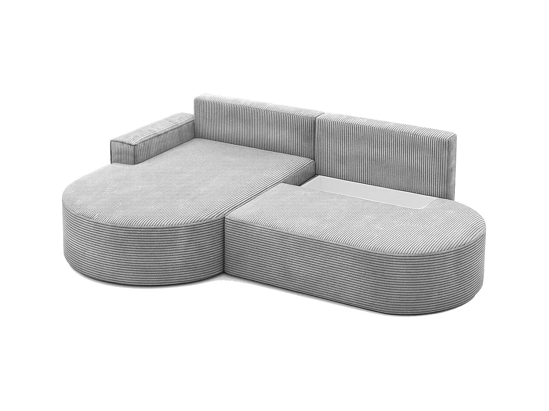 Ecksofa Modena Pro - Komfort und Stil in modernem Design stoff Poso Silber Links