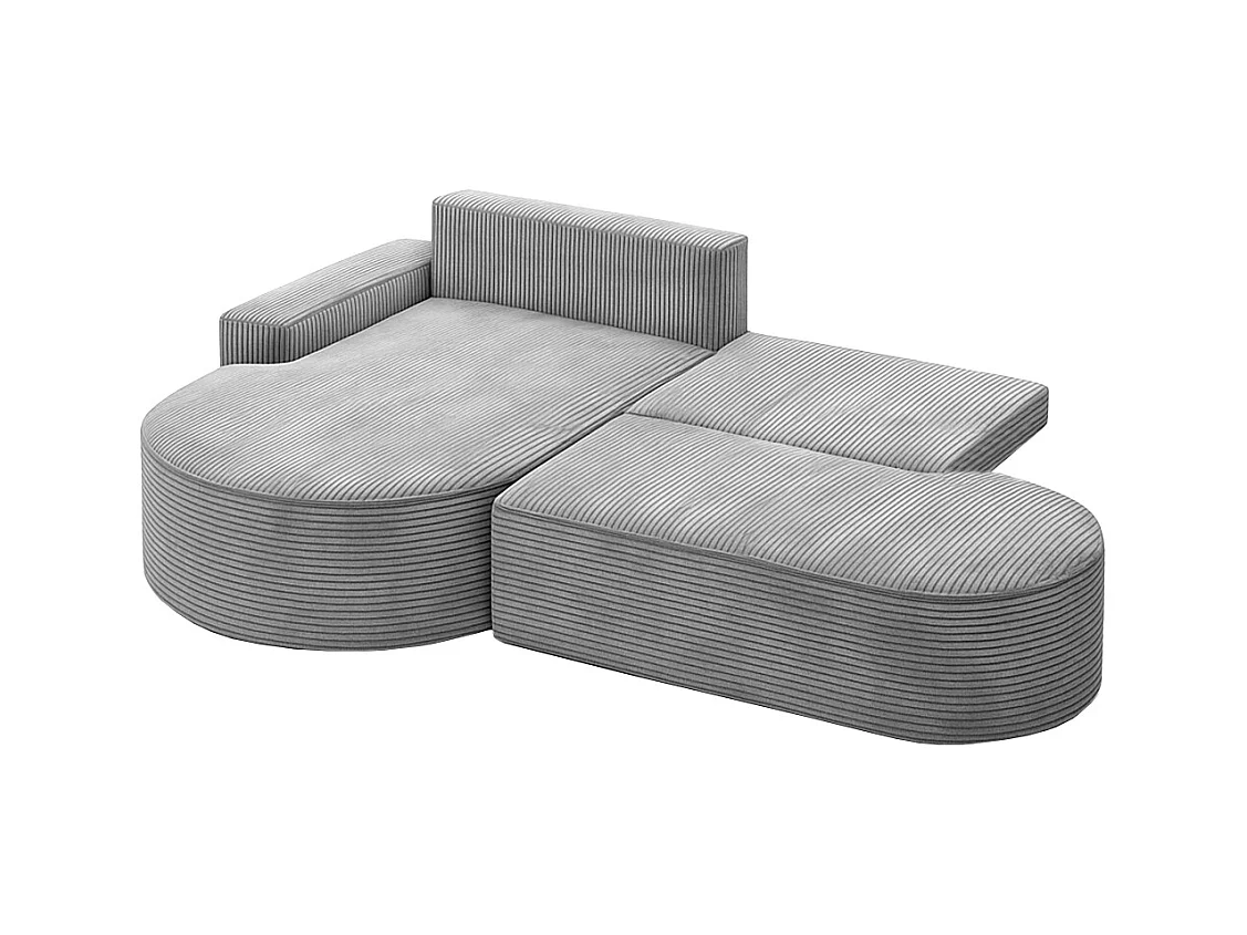 Ecksofa Modena Pro - Komfort und Stil in modernem Design stoff Poso Silber Links