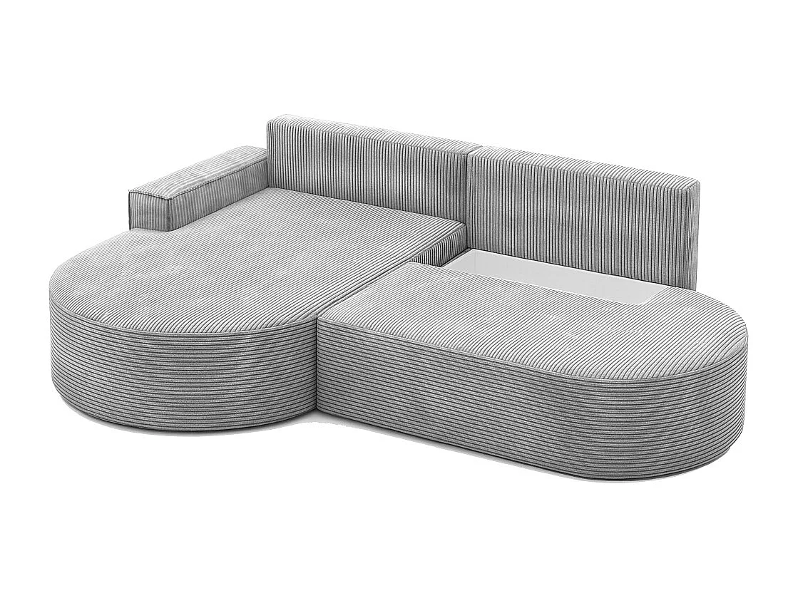 Ecksofa Modena Pro - Komfort und Stil in modernem Design stoff Poso Silber Links