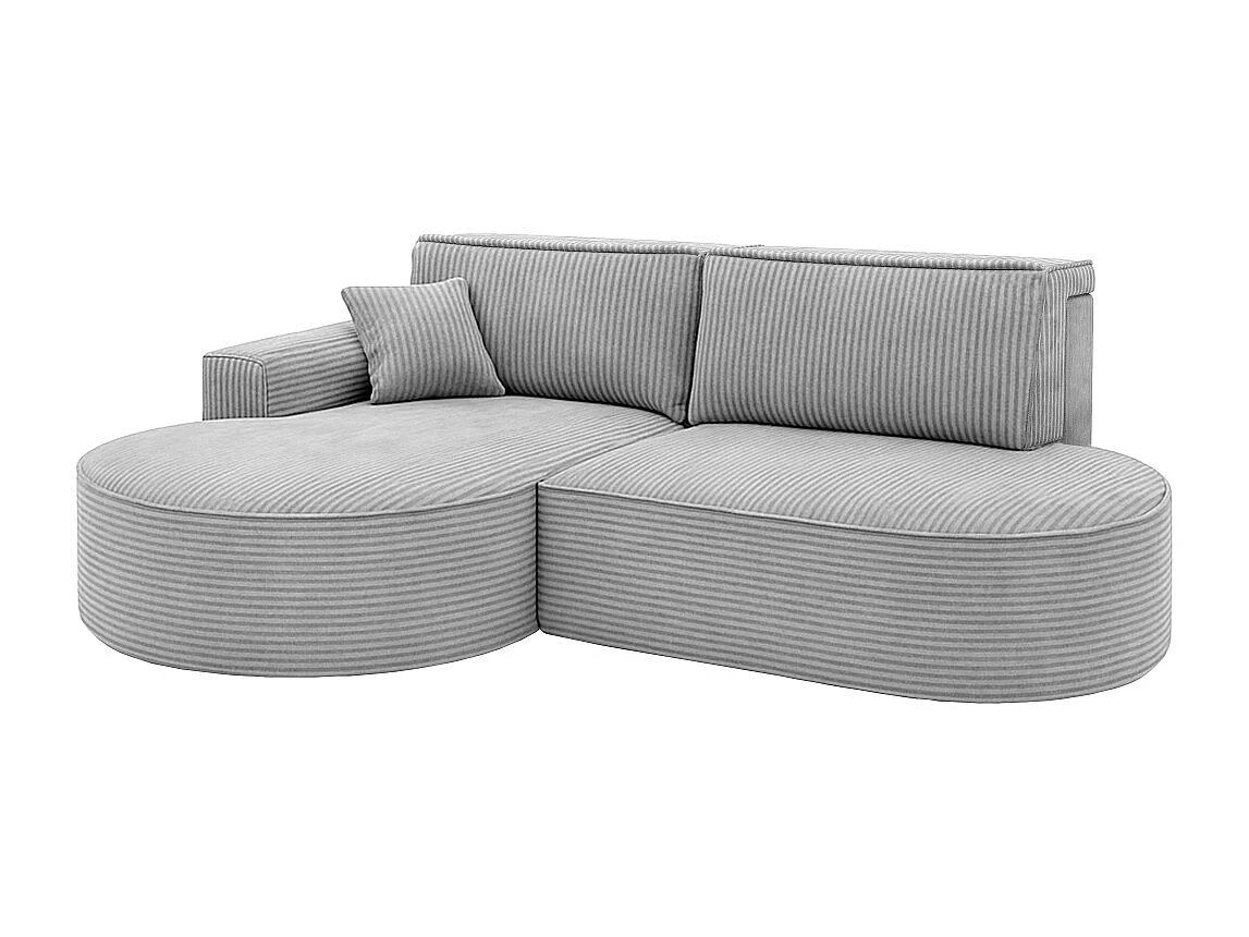 Ecksofa Modena Pro - Komfort und Stil in modernem Design stoff Poso Silber Links