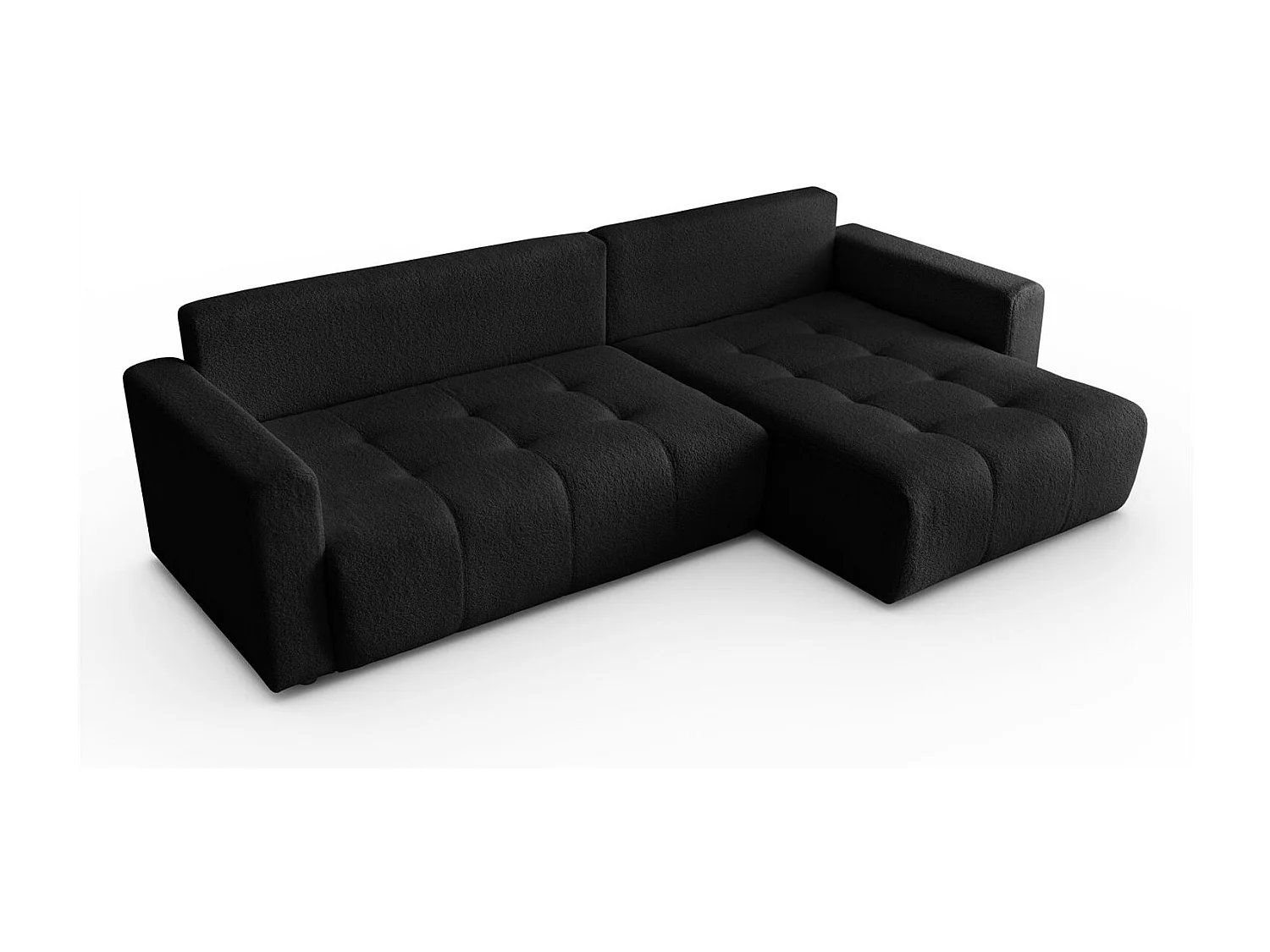 Ecksofa VIENNA - Stil, Komfort und Funktionalität Schwarz Rechts