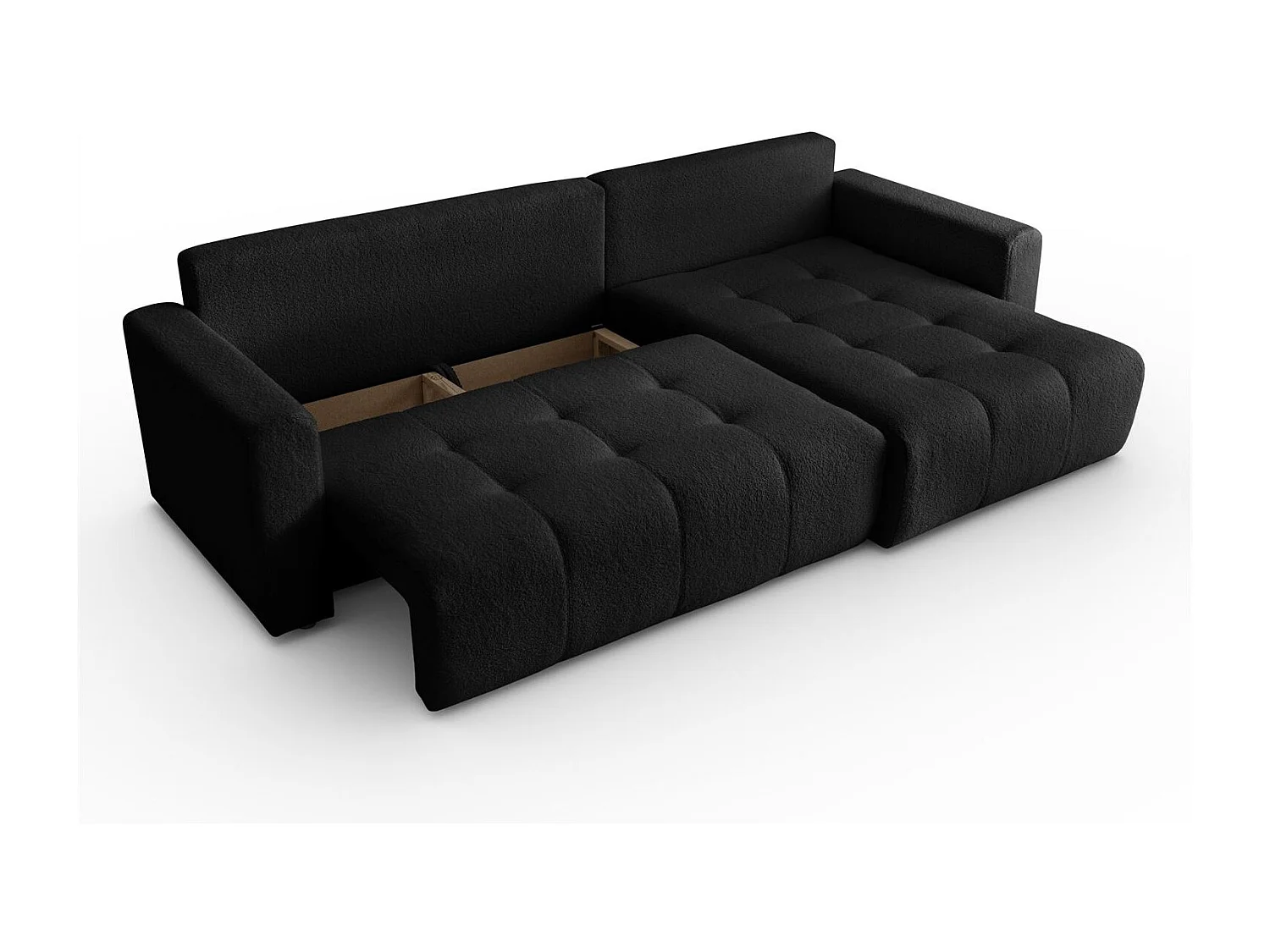Ecksofa VIENNA - Stil, Komfort und Funktionalität Schwarz Rechts