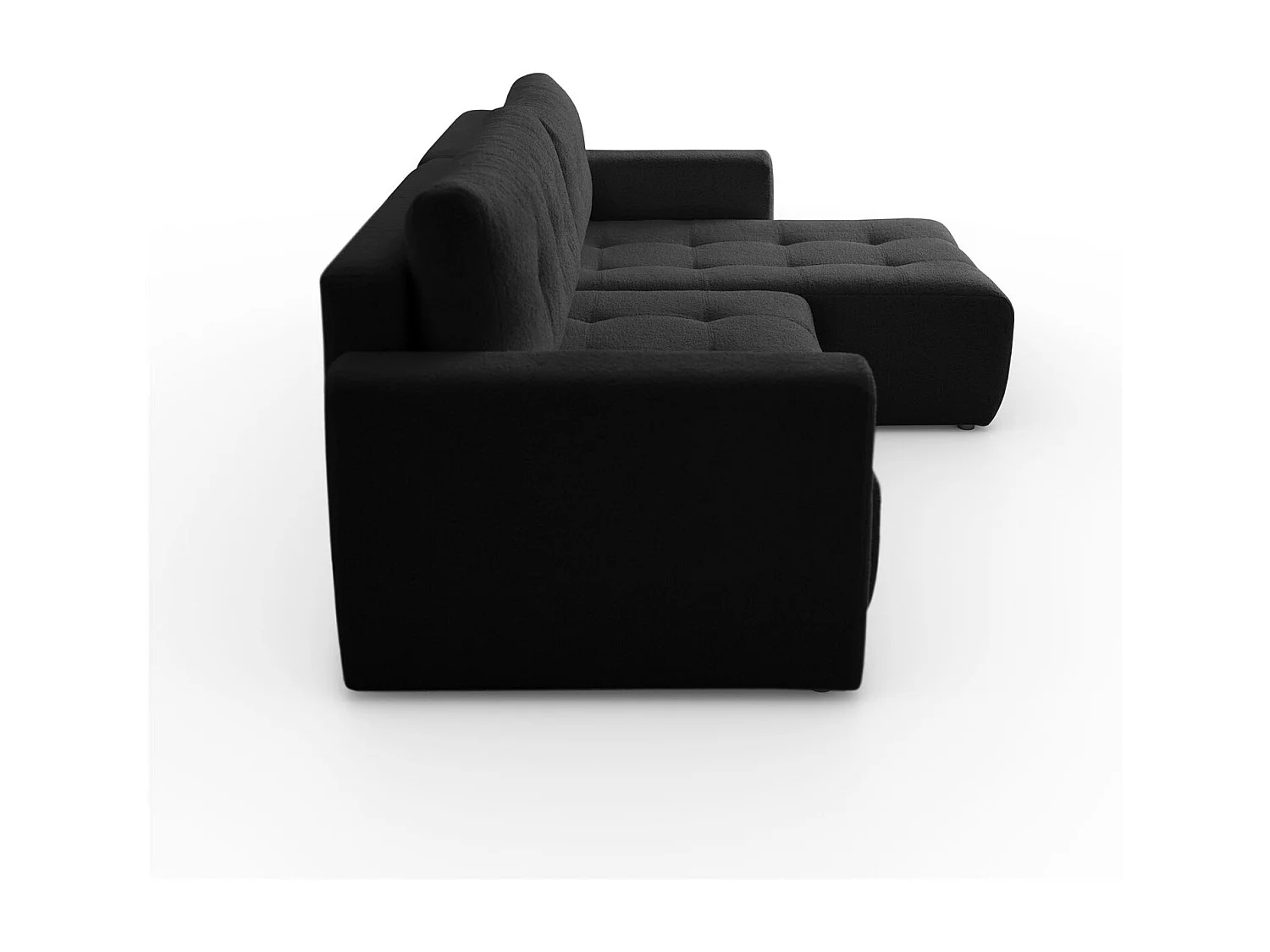 Ecksofa VIENNA - Stil, Komfort und Funktionalität Schwarz Rechts