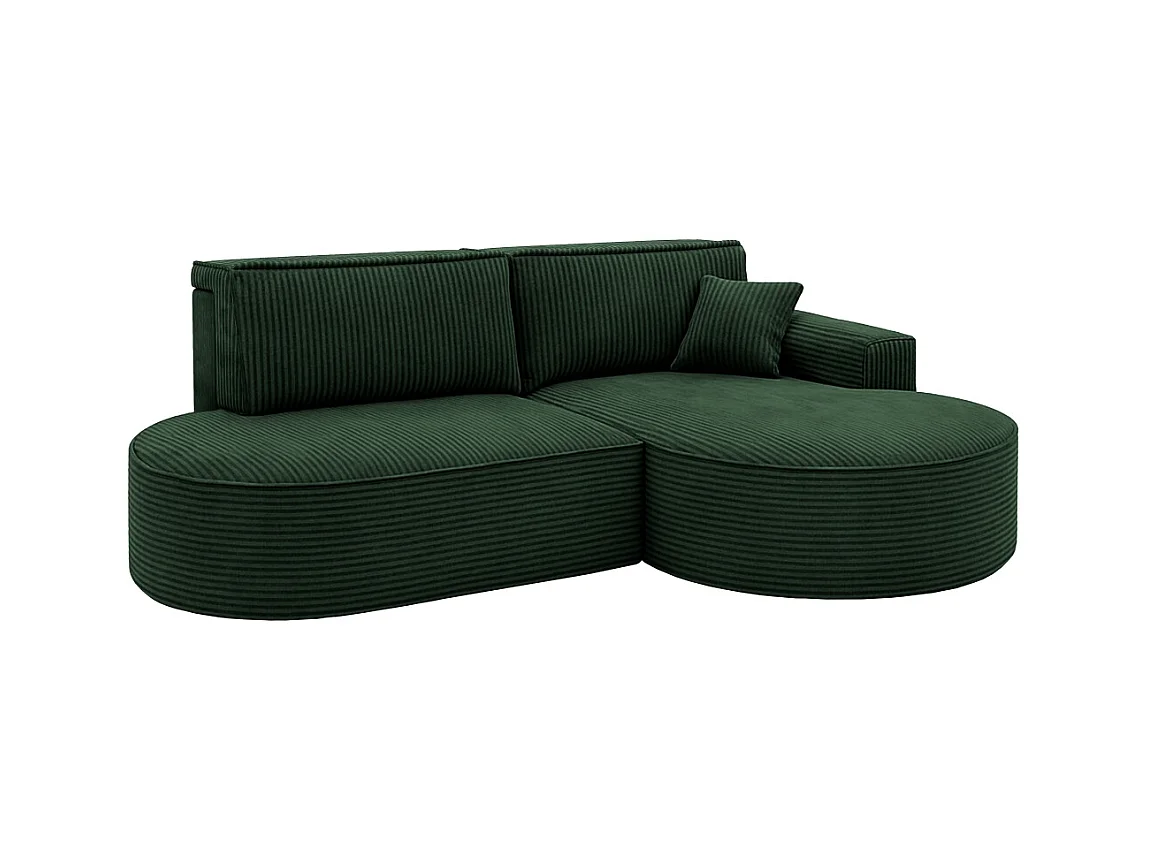 Ecksofa Modena Pro - Komfort und Stil in modernem Design stoff Poso Grün Rechts