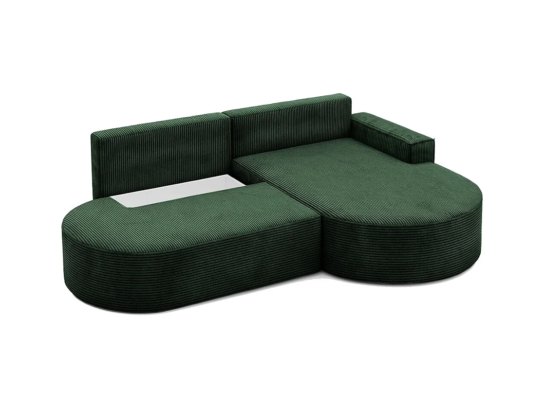Ecksofa Modena Pro - Komfort und Stil in modernem Design stoff Poso Grün Rechts
