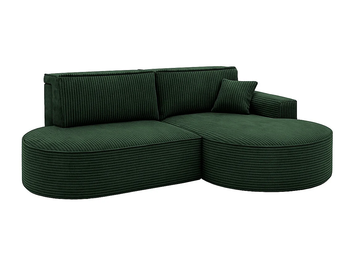 Ecksofa Modena Pro - Komfort und Stil in modernem Design stoff Poso Grün Rechts