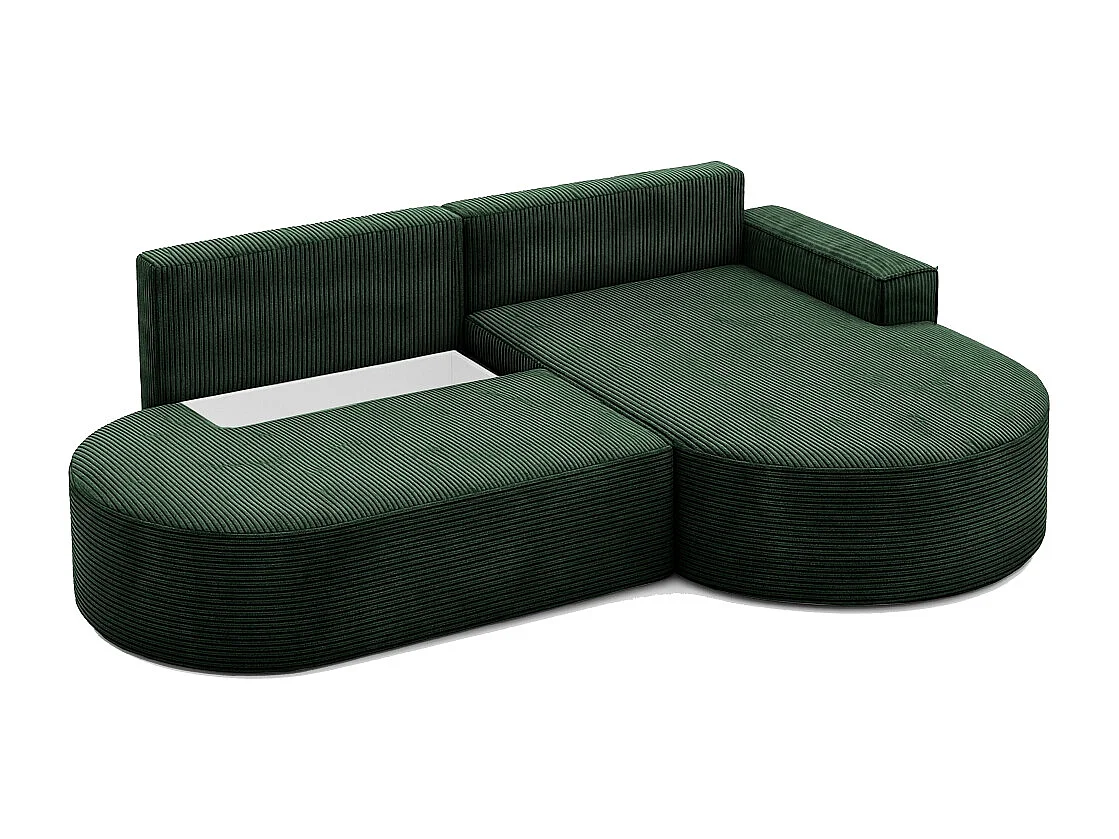 Ecksofa Modena Pro - Komfort und Stil in modernem Design stoff Poso Grün Rechts