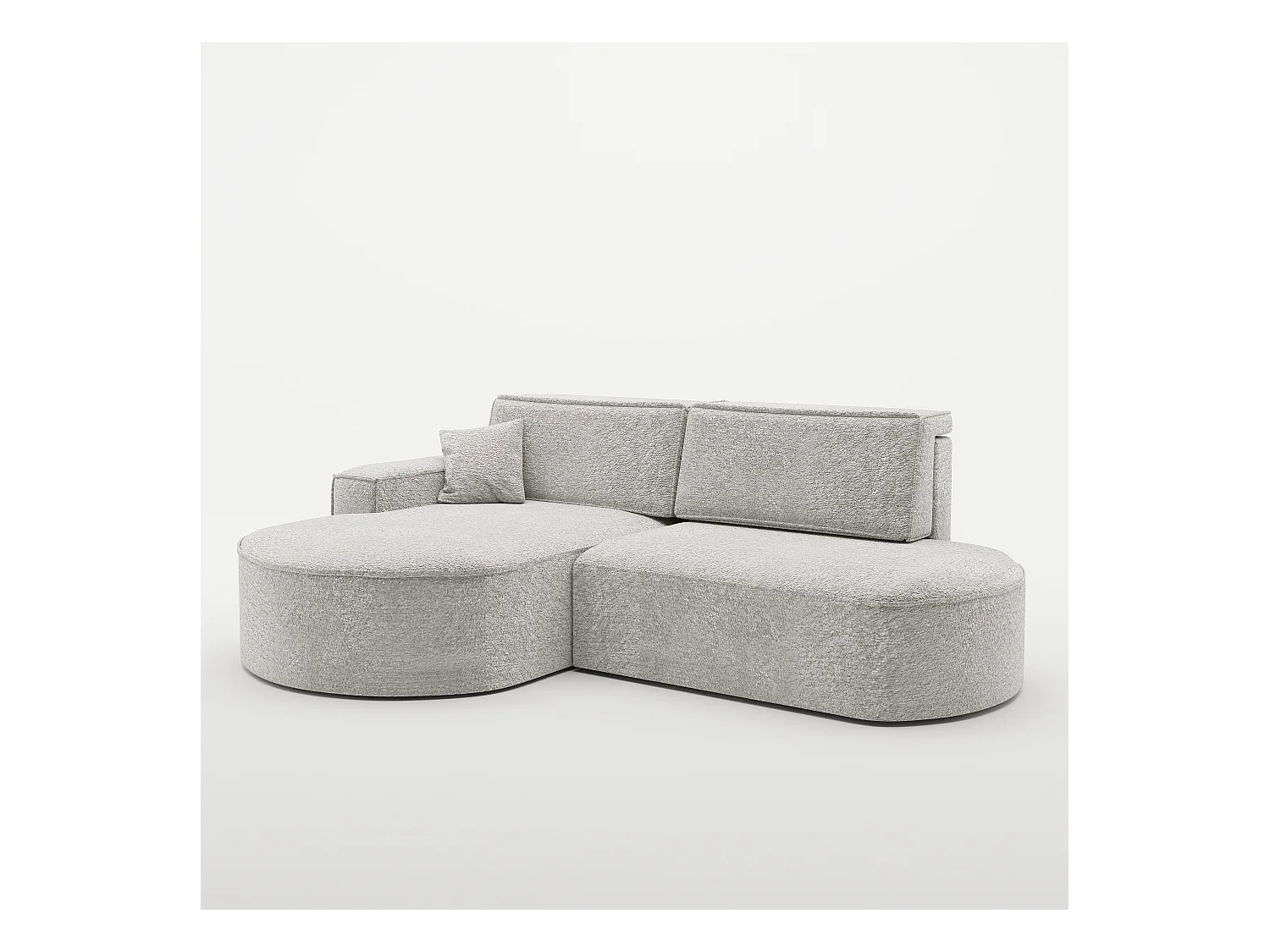 Canapé d'angle Modena Pro - confort et style dans un design moderne tissu Arena Light Grey Left