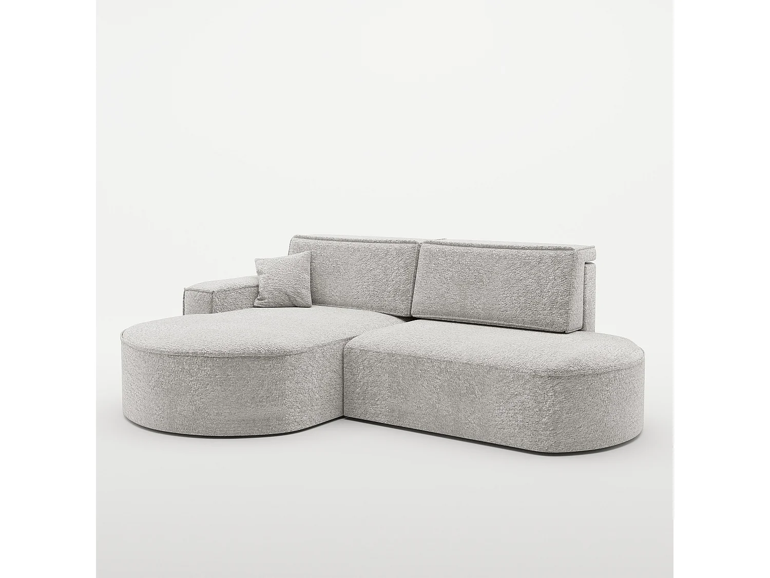 Canapé d'angle Modena Pro - confort et style dans un design moderne tissu Arena Light Grey Left