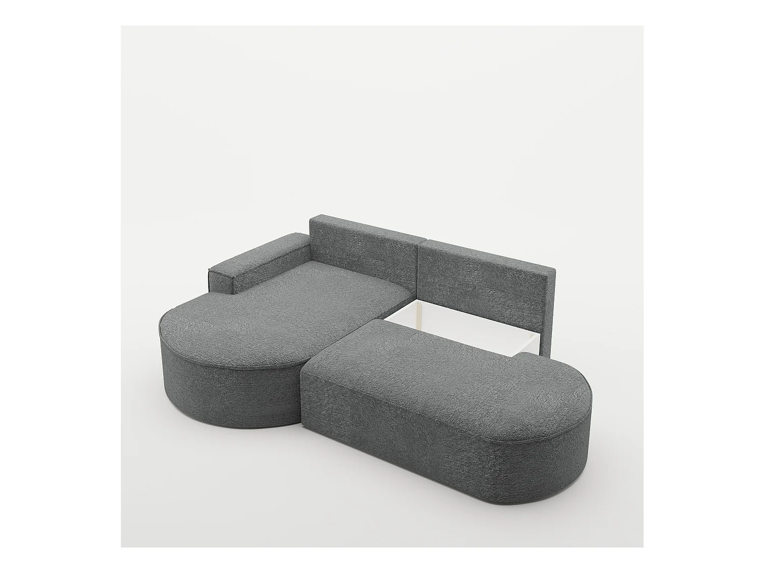 Canapé d'angle Modena Pro - confort et style dans un design moderne tissu Arena Anthracite Gauche