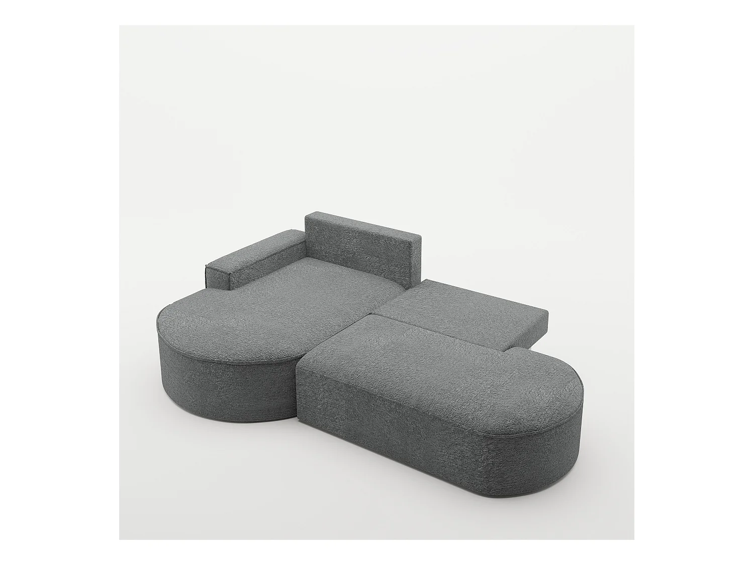 Canapé d'angle Modena Pro - confort et style dans un design moderne tissu Arena Anthracite Gauche