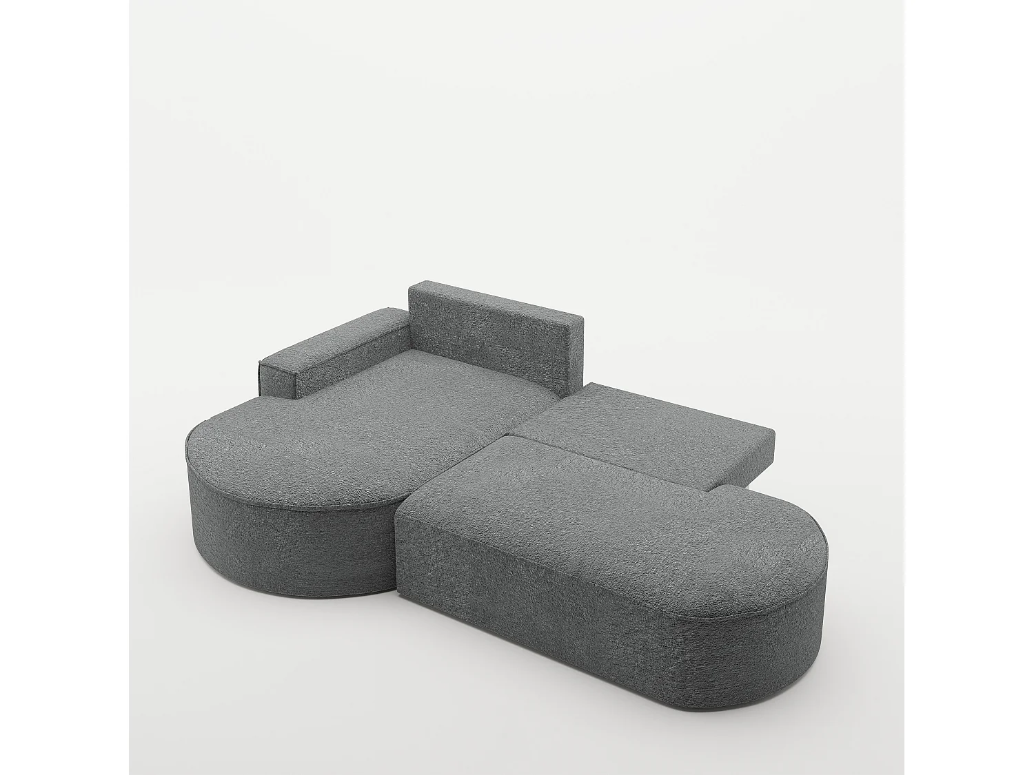 Canapé d'angle Modena Pro - confort et style dans un design moderne tissu Arena Anthracite Gauche