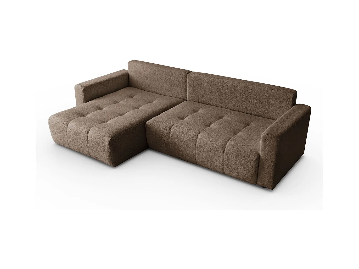 Canapé d'angle VIENNA - style, confort et fonctionnalité Marron Gauche