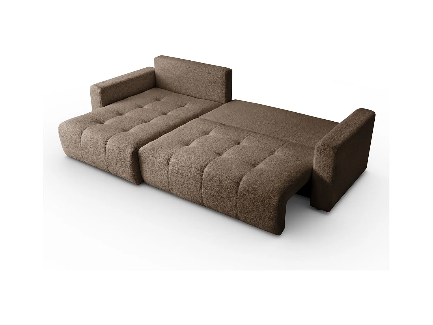 Canapé d'angle VIENNA - style, confort et fonctionnalité Marron Gauche