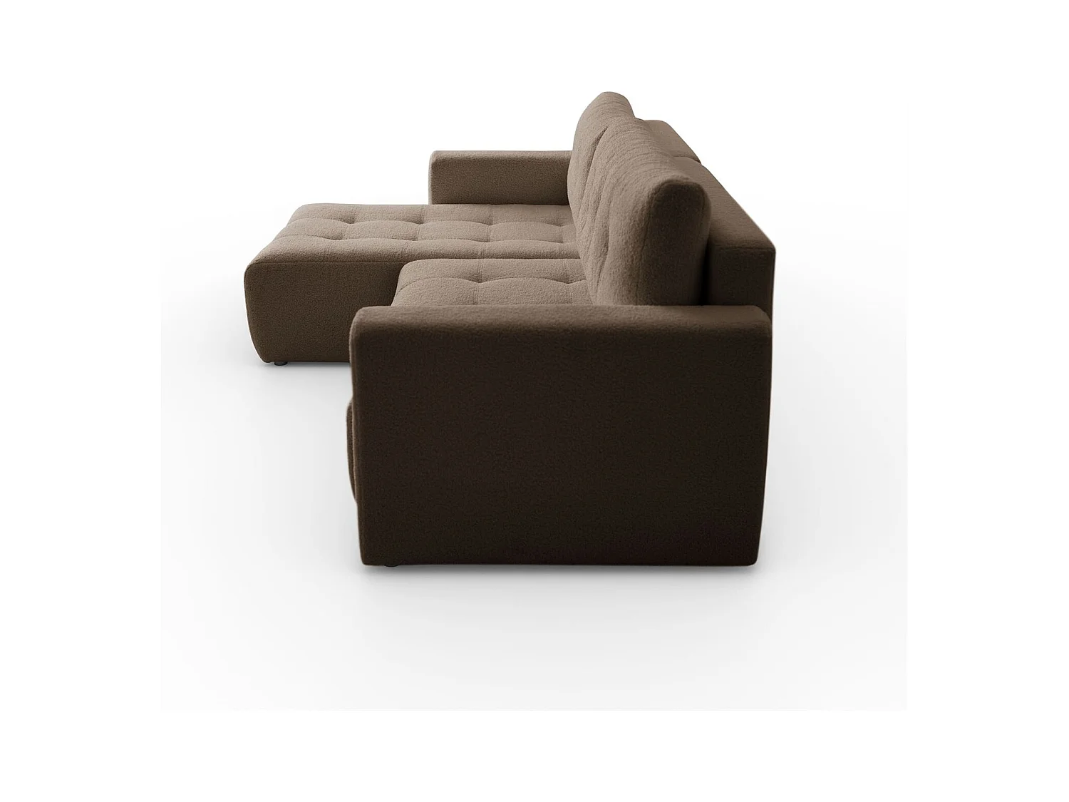 Canapé d'angle VIENNA - style, confort et fonctionnalité Marron Gauche