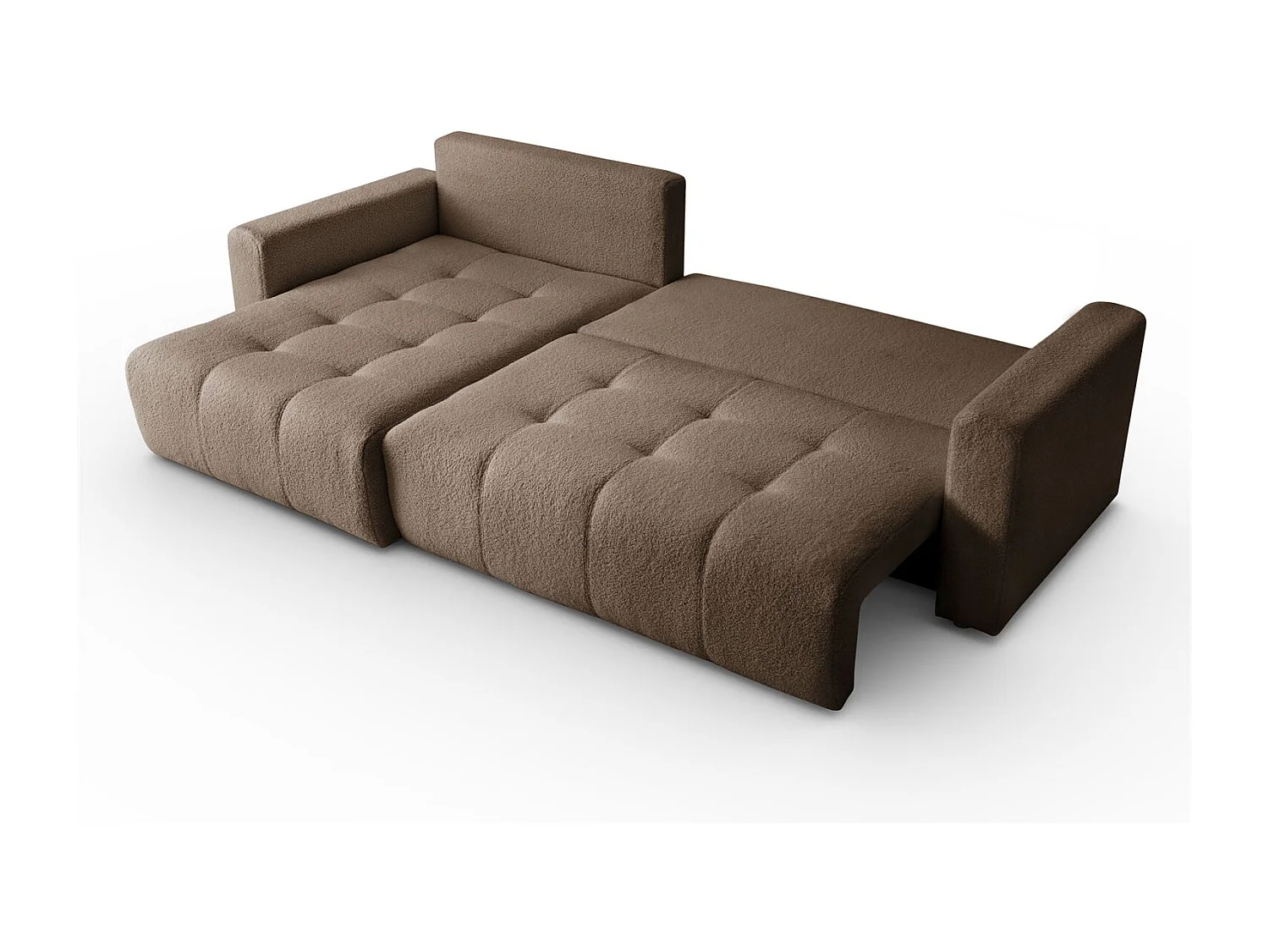 Canapé d'angle VIENNA - style, confort et fonctionnalité Marron Gauche