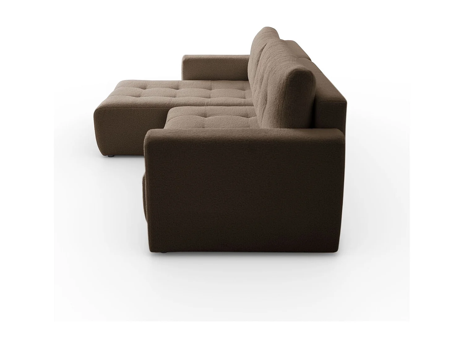 Canapé d'angle VIENNA - style, confort et fonctionnalité Marron Gauche