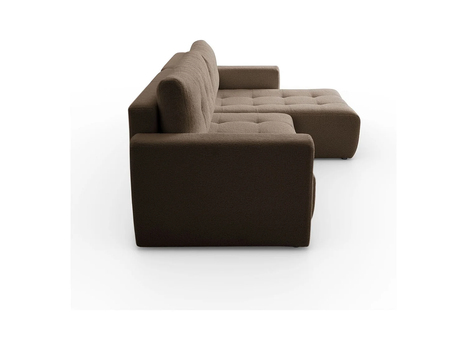 Canapé d'angle VIENNA - style, confort et fonctionnalité Marron Droit