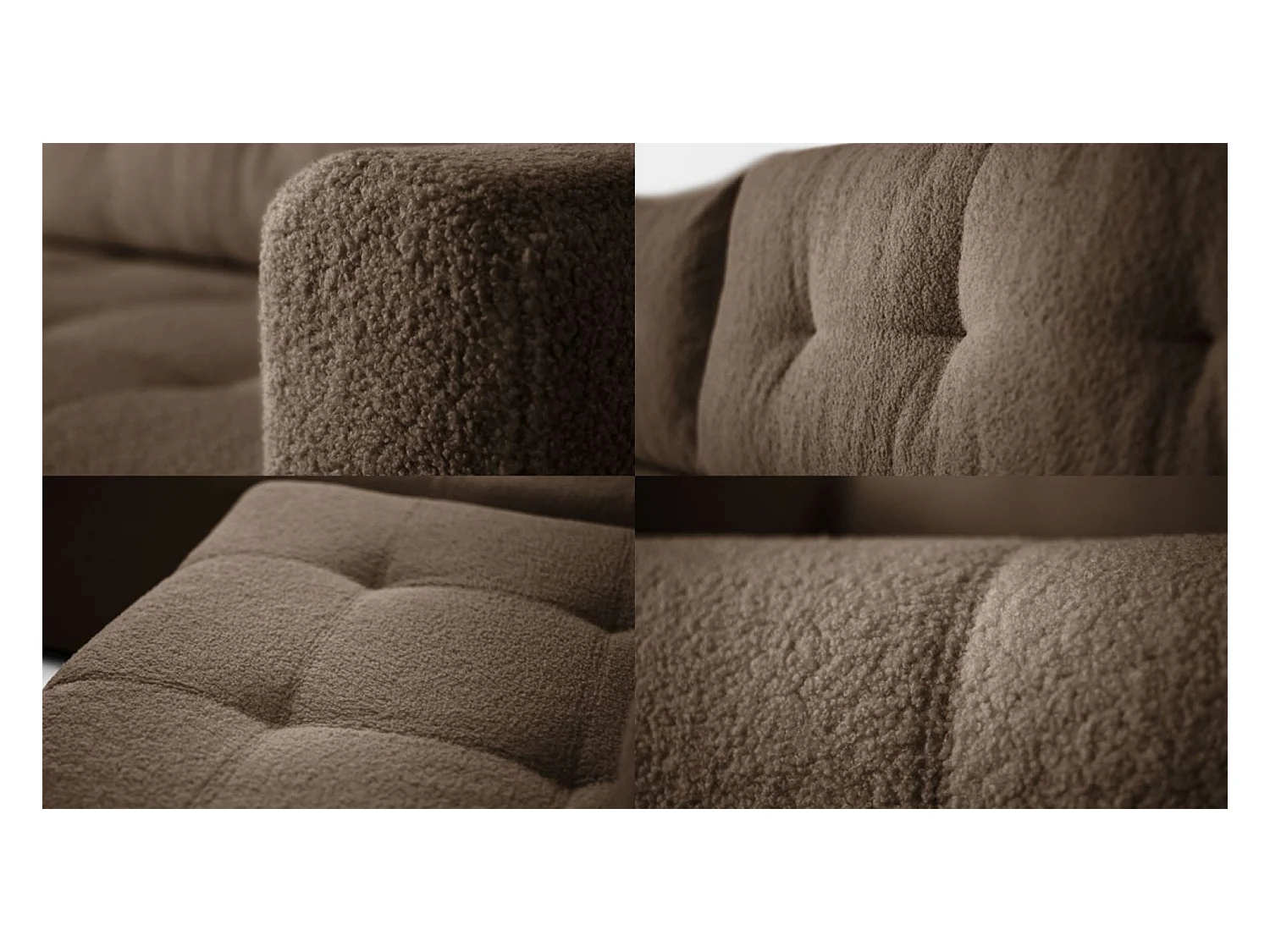 Canapé d'angle VIENNA - style, confort et fonctionnalité Marron Droit