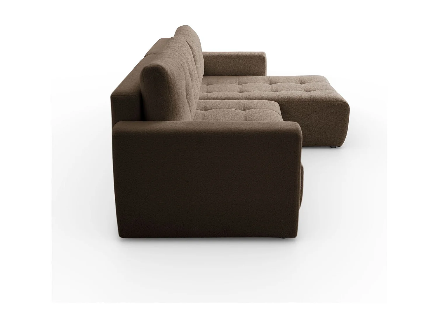 Canapé d'angle VIENNA - style, confort et fonctionnalité Marron Droit